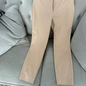 Tailored Straight-Leg Pants in Beige